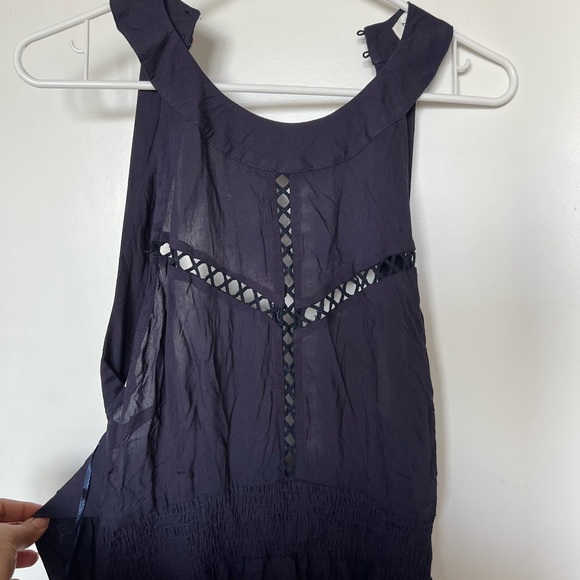 Beautiful navy blue maxi dress backless - Picture 2 of 4